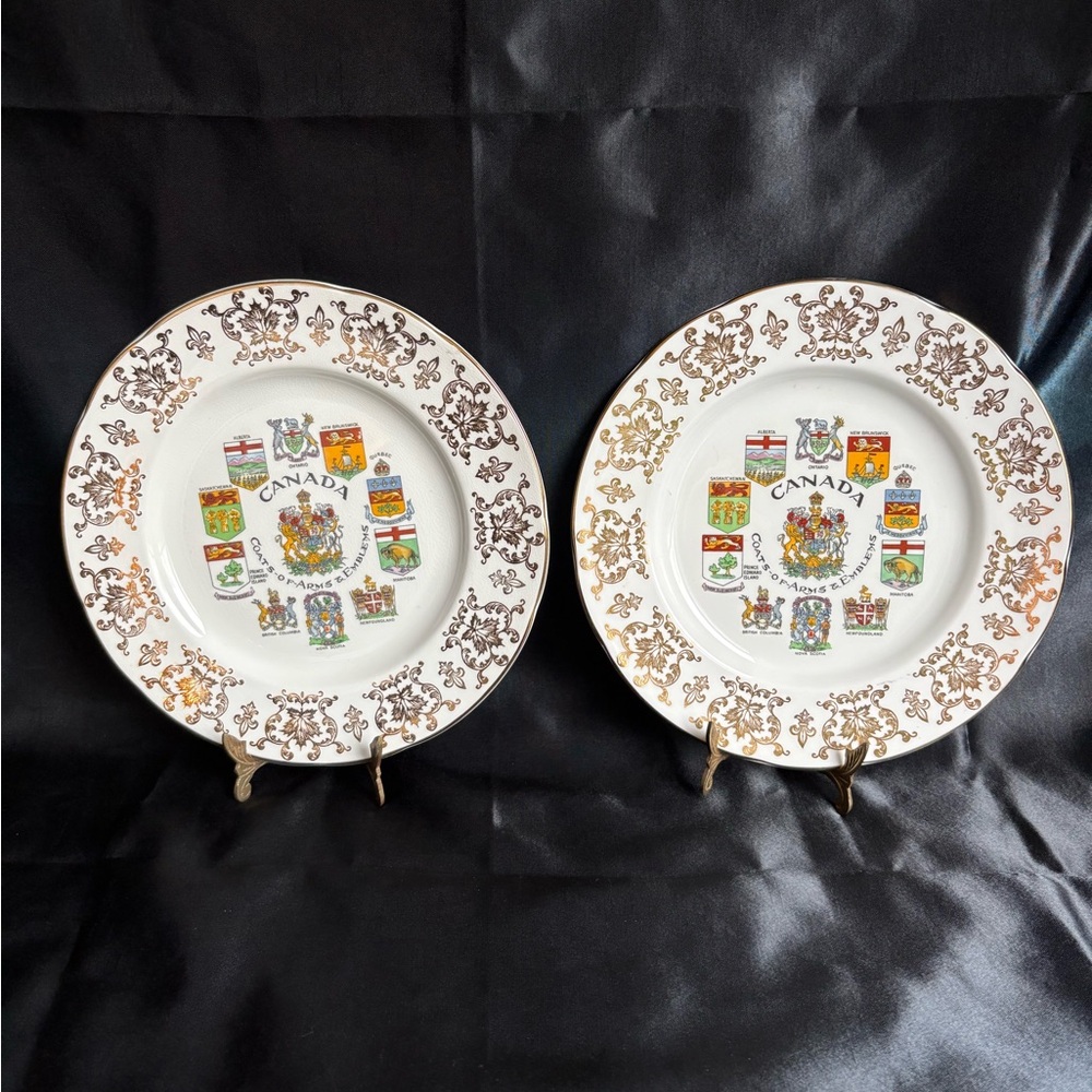 Elegant Canada Themed Decorative Plates